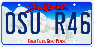 SD license plate 0SUR46