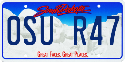 SD license plate 0SUR47