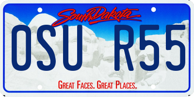 SD license plate 0SUR55