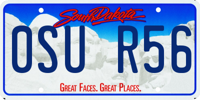 SD license plate 0SUR56