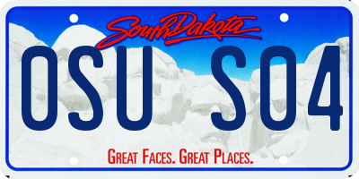 SD license plate 0SUS04