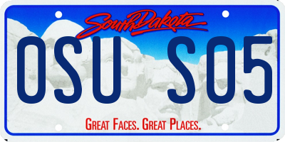 SD license plate 0SUS05