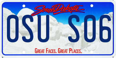 SD license plate 0SUS06