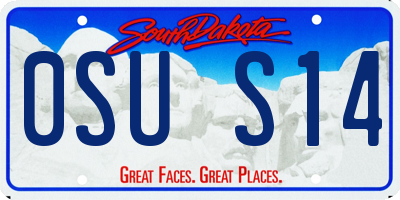 SD license plate 0SUS14