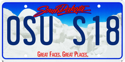 SD license plate 0SUS18