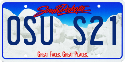 SD license plate 0SUS21