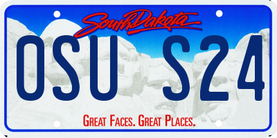 SD license plate 0SUS24