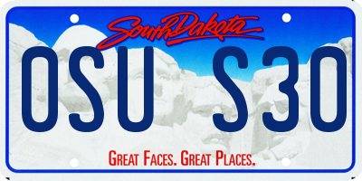 SD license plate 0SUS30