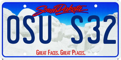SD license plate 0SUS32