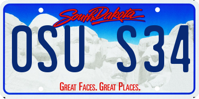 SD license plate 0SUS34