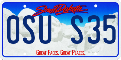 SD license plate 0SUS35