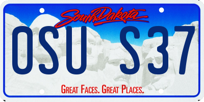 SD license plate 0SUS37