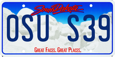 SD license plate 0SUS39