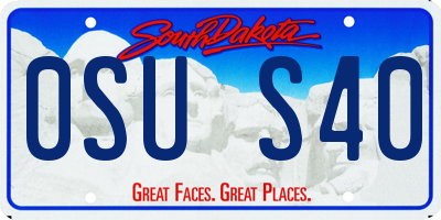 SD license plate 0SUS40