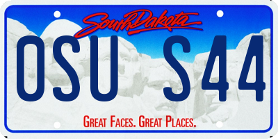 SD license plate 0SUS44