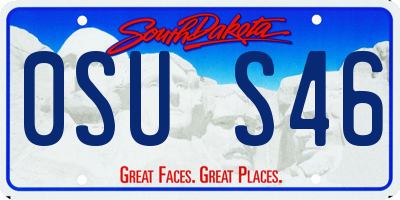 SD license plate 0SUS46