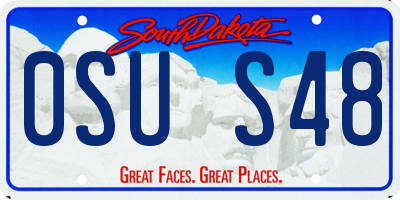 SD license plate 0SUS48