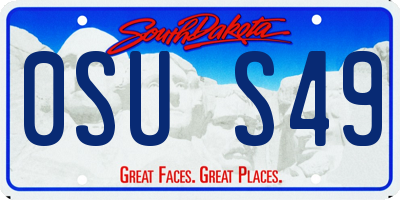 SD license plate 0SUS49