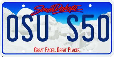 SD license plate 0SUS50
