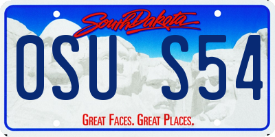 SD license plate 0SUS54