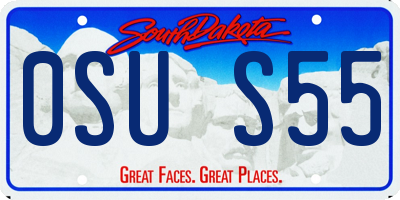 SD license plate 0SUS55