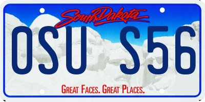 SD license plate 0SUS56