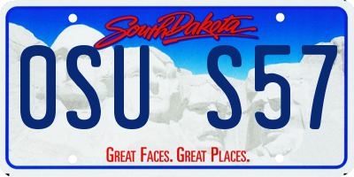 SD license plate 0SUS57