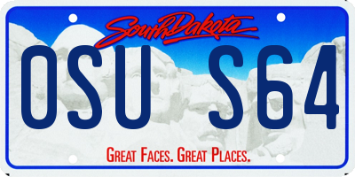 SD license plate 0SUS64