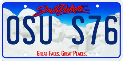 SD license plate 0SUS76