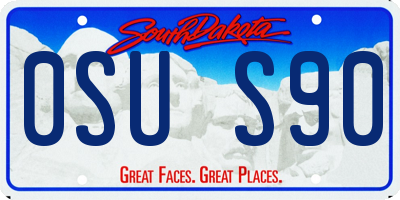 SD license plate 0SUS90