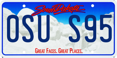 SD license plate 0SUS95