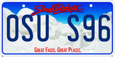 SD license plate 0SUS96