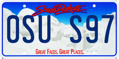 SD license plate 0SUS97