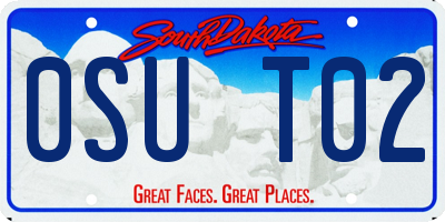 SD license plate 0SUT02