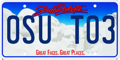 SD license plate 0SUT03