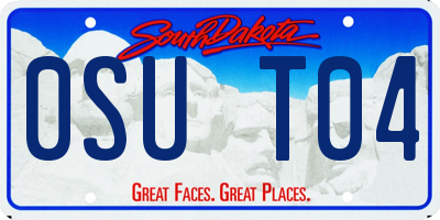 SD license plate 0SUT04