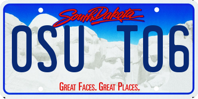 SD license plate 0SUT06