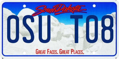 SD license plate 0SUT08