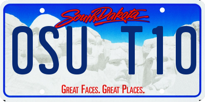 SD license plate 0SUT10