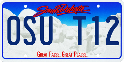 SD license plate 0SUT12