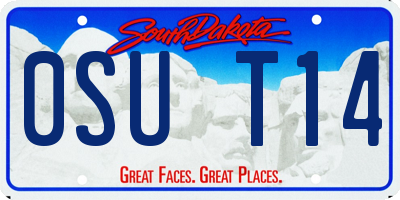 SD license plate 0SUT14