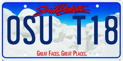 SD license plate 0SUT18