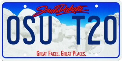 SD license plate 0SUT20