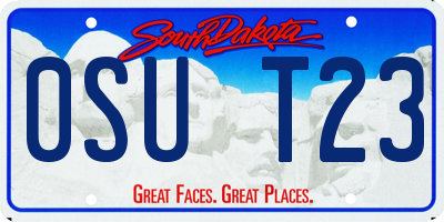 SD license plate 0SUT23