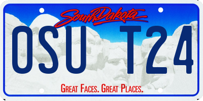SD license plate 0SUT24