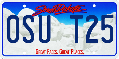 SD license plate 0SUT25