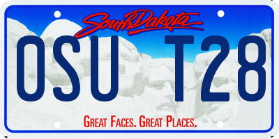 SD license plate 0SUT28