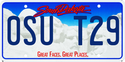 SD license plate 0SUT29