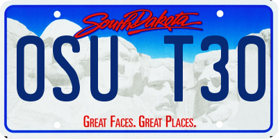 SD license plate 0SUT30