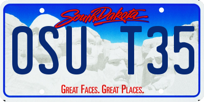 SD license plate 0SUT35